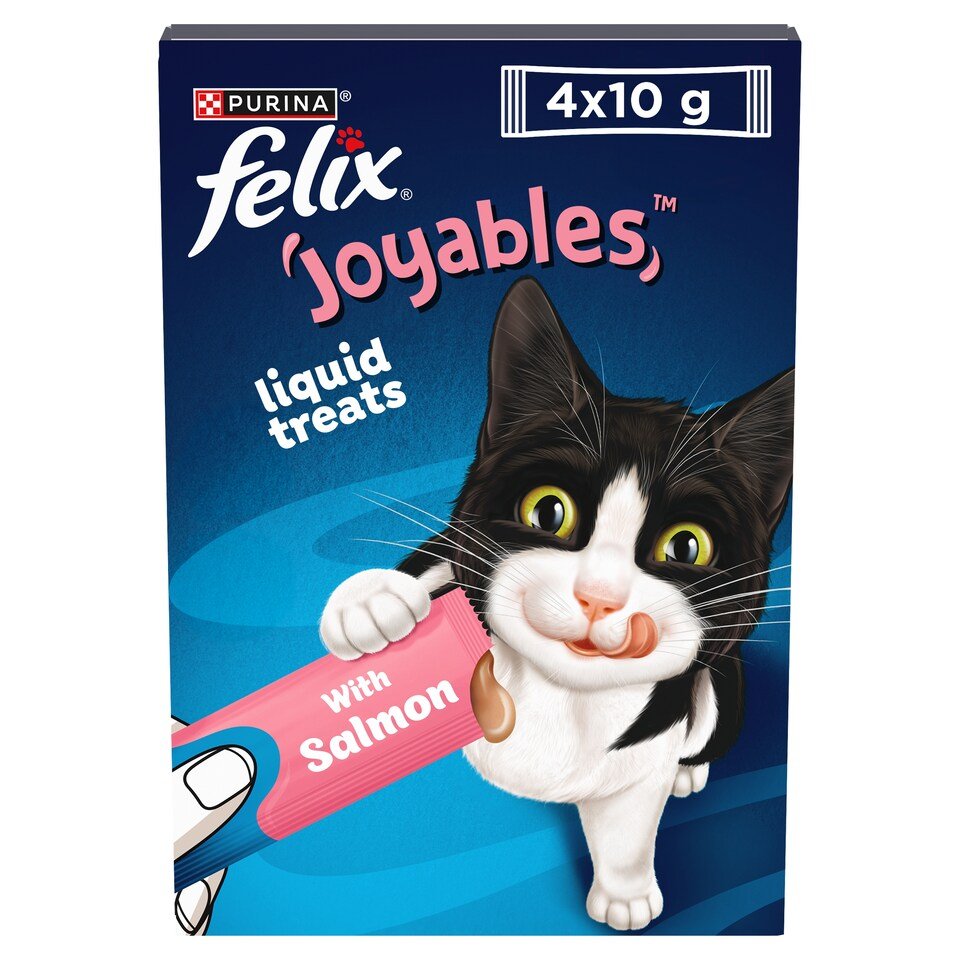 Felix Joyables Salmon Liquid Cat Treat 4x10g | UK Seller product pack