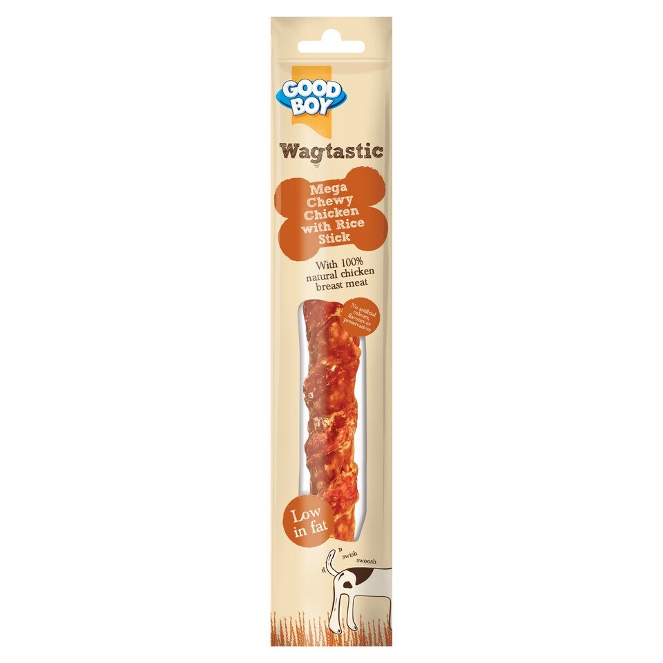 Good Boy Wagtastic Chicken & Rice Mega Dog Chew Treat 90g | UK Seller product pack