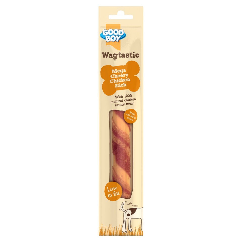 Good Boy Wagtastic Cheesy Chicken Mega Dog Chew Treat 110g | UK Seller product pack