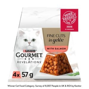 Gourmet Revelations Gelée Salmon in Jelly Wet Cat Food 4x57g | UK Seller product pack