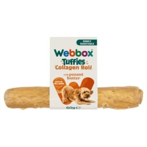 Webbox Dog Tuffies Collagen Roll Peanut Butter 60g | UK Seller product pack