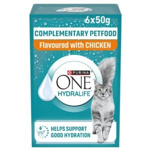 Purina ONE HYDRALIFE with Chicken Cat Compliment 6x50g | UK Seller product pack