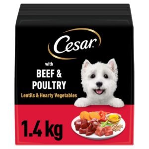 Cesar Dry Dog Food Adult Beef, Poultry & Vegetables 1.4kg | UK Seller product pack