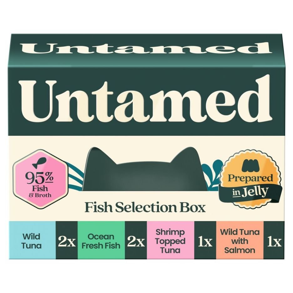 Untamed Fish Selection Box in Jelly Cat Food 6 x 75G | UK Seller product pack