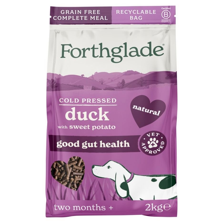 Forthglade Coldpressed Grain Free Duck dog Food 2kg | UK Seller product pack