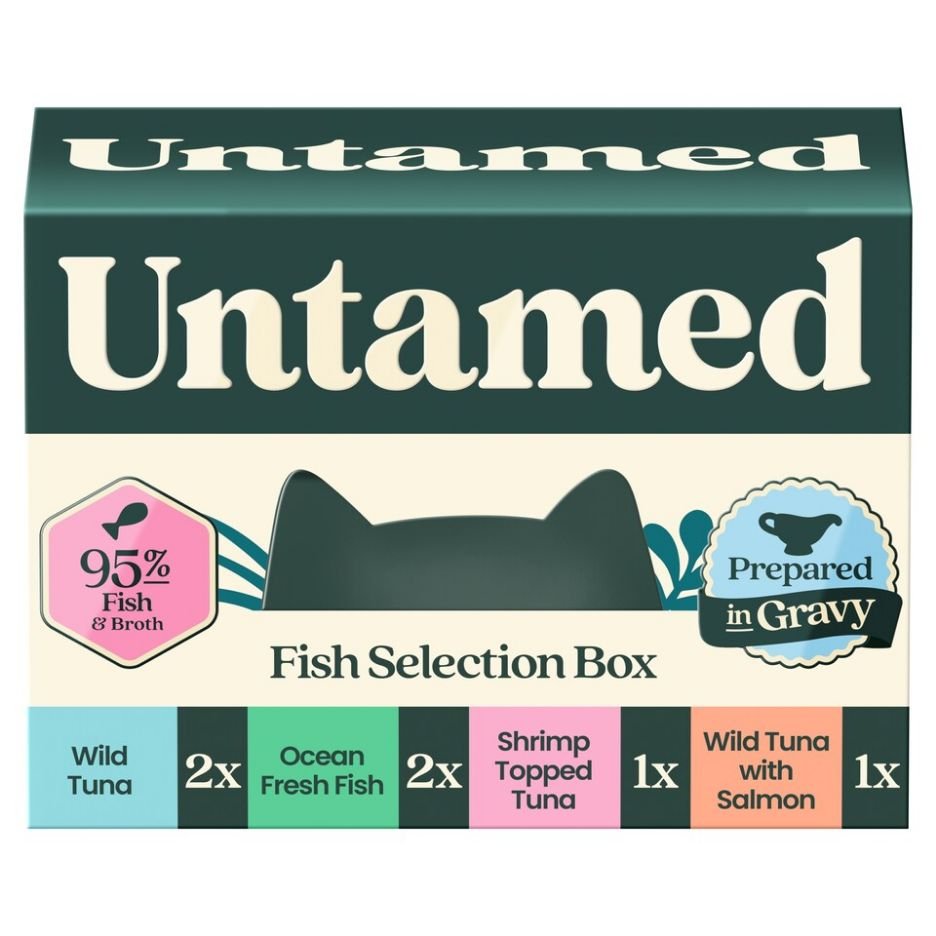 Untamed Fish Selection Box in Gravy Cat Food 6 x 75G | UK Seller product pack