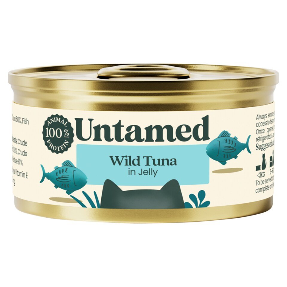 Untamed Wild Tuna in Jelly Cat Food 75G | UK Seller product pack