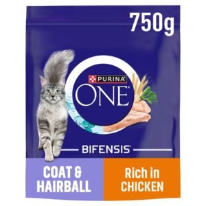 PURINA ONE Coat and Hairball Chicken Dry Cat Food 750g | UK Seller product pack
