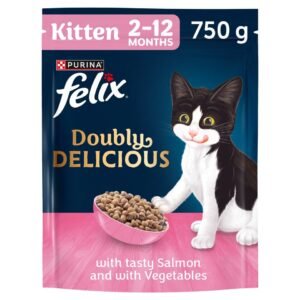 FELIX Dry Kitten Doubly Delicious Salmon 750g | UK Seller product pack