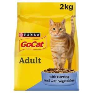 GO-CAT Herring and Vegetable Dry Cat Food 2kg | UK Seller product pack