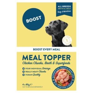 BOOST DOG Meal Topper, Chicken with Superfoods 4 x 85g | UK Seller product pack