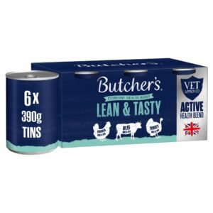 Butcher's Lean & Tasty Low Fat Dog Food Tins 6x390g | UK Seller product pack