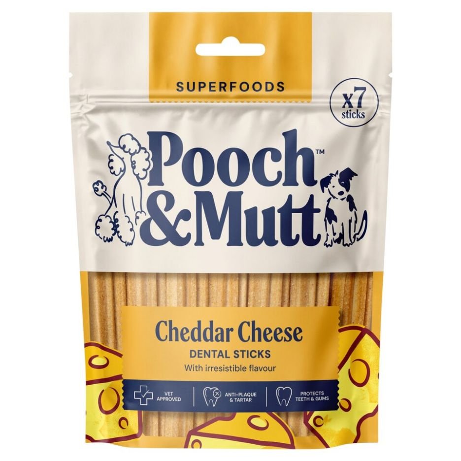 Pooch & Mutt Cheddar Cheese Dental sticks 251g | UK Seller product pack