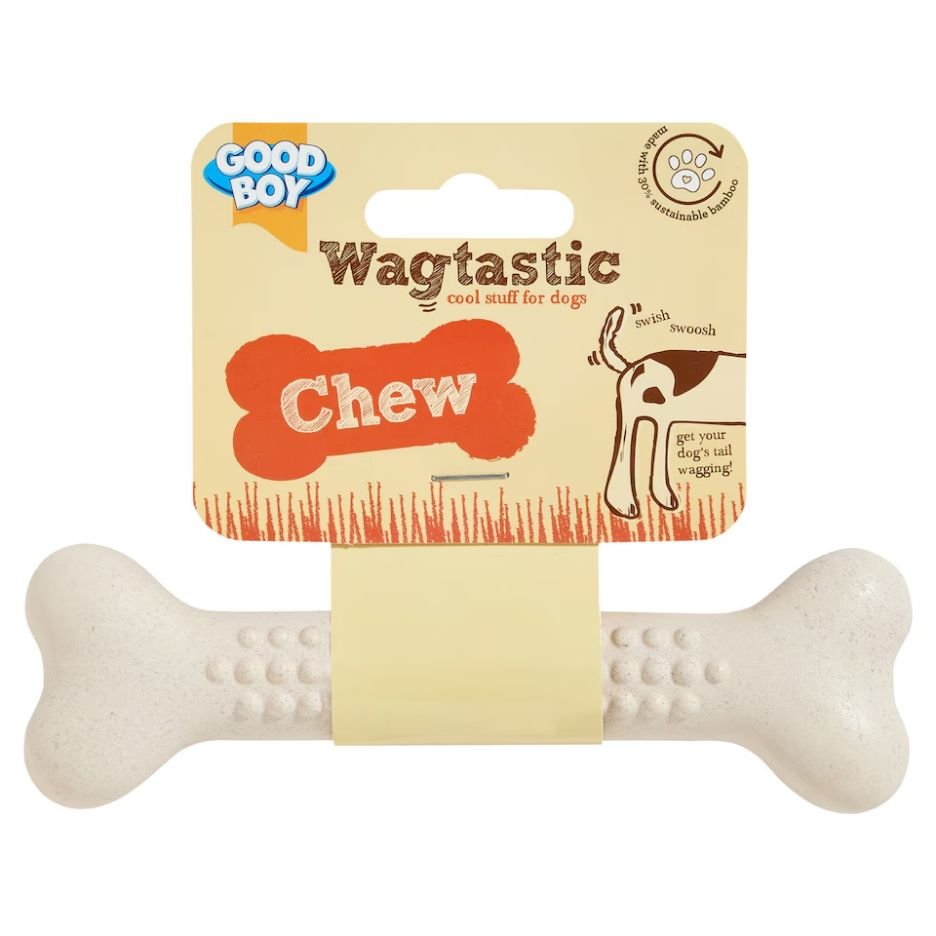 Good Boy Wagtastic Chew Bamboo Bone Dog Toy | UK Seller product pack