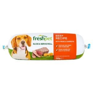 Freshpet Beef Recipe with Peas & Carrots Fresh Dog Food Roll 700g | UK Seller product pack