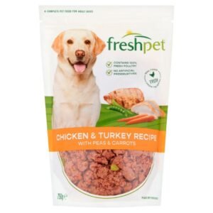 Freshpet Chicken & Turkey with Peas & Carrots Fresh Dog Food 750g | UK Seller product pack