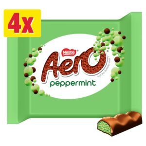 Aero Bubbly Peppermint Mint Chocolate Bar Multipack 27g 4 Pack | UK Seller