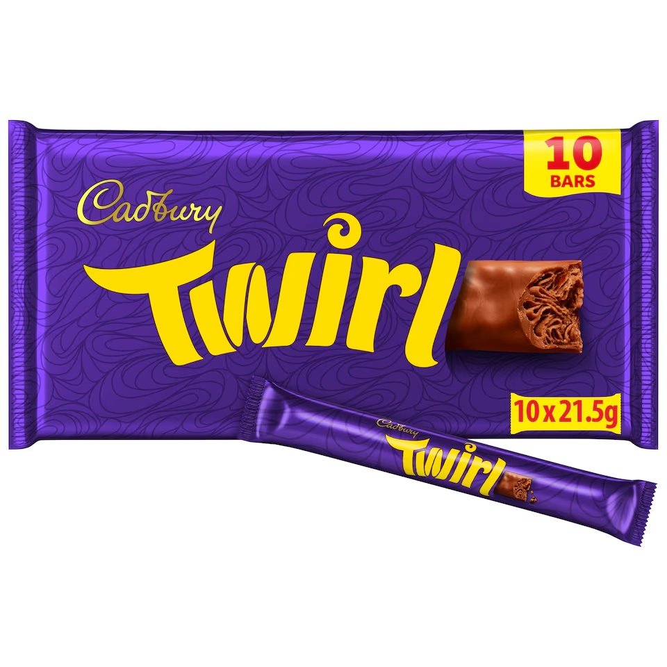 Cadbury Twirl Chocolate Bar 10 Pack Multipack 215g | UK Seller