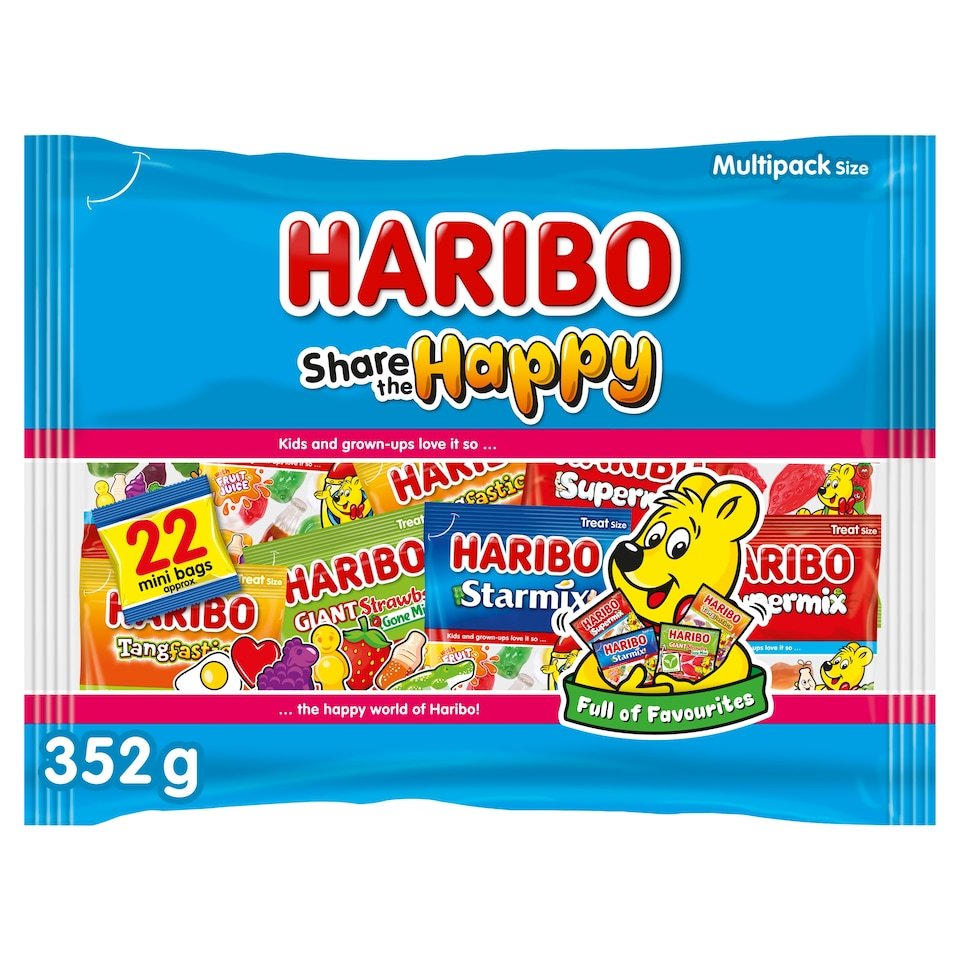 Haribo Share The Happy Fizzy & Fruit Gums 352G | UK Seller