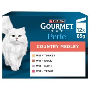 GOURMET Perle Country Medley in Jelly Wet Cat Food 12x85g | UK Seller product pack