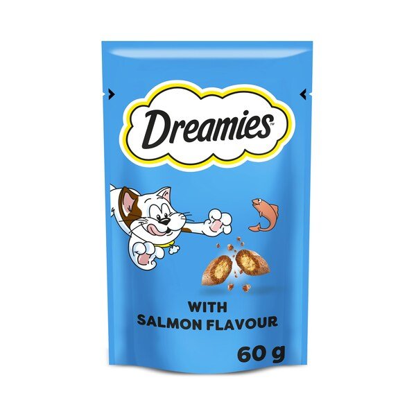Dreamies Cat Treat Biscuits with Salmon 60g | UK Seller product pack