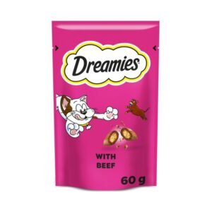 Dreamies Cat Treat Biscuits with Beef 60g | UK Seller product pack