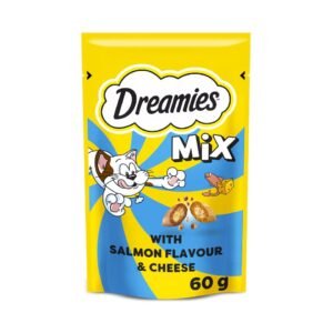 Dreamies Cat Treat Biscuits with Salmon & Cheese 60g | UK Seller product pack