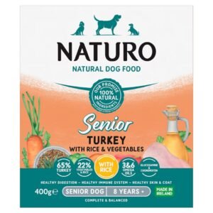 Naturo Natural Dog Food Senior Turkey with Rice & Vegetables 400g | UK Seller product pack