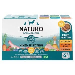 Naturo Adult Variety Dog Food Tray 6X400g | UK Seller product pack