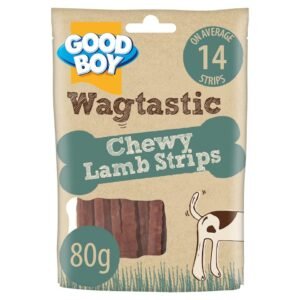Good Boy Wagtastic Dog Treats Lamb Strips 80g | UK Seller product pack