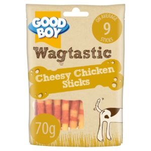 Good Boy Wagtastic Dog Treats Chicken Cheese Sticks 70g | UK Seller product pack