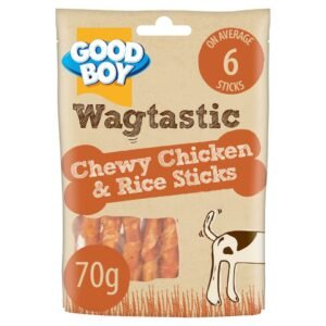 Good Boy Wagtastic Dog Treats Chicken Rice Sticks 70g | UK Seller product pack