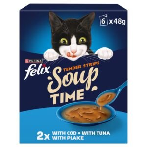 FELIX Soup Tender Strips Fish Selection Wet Cat Food 6x48g | UK Seller product pack