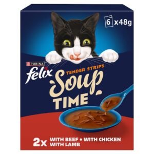 Felix Soup Tender Strips Meat Selection Cat Food 6X48g | UK Seller product pack