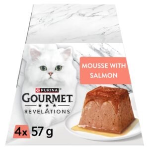 GOURMET Revelations Mousse Salmon Wet Cat Food 4x57g | UK Seller product pack