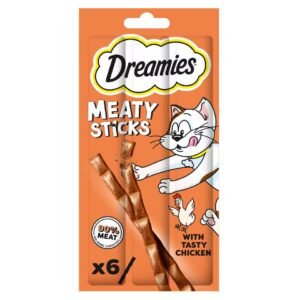 Dreamies Meaty Sticks Adult Cat Treats with Chicken 30g | UK Seller product pack