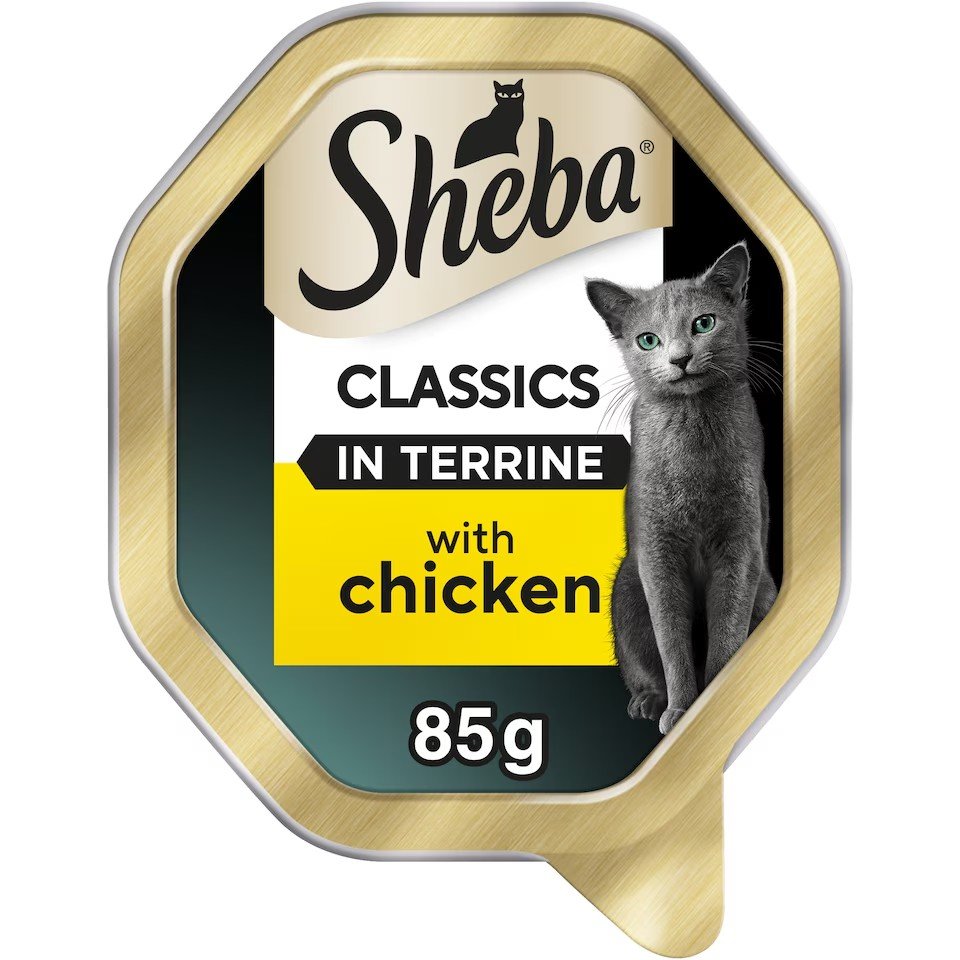 Sheba Classics Wet Cat Food Tray Chicken in Terrine 85g | UK Seller product pack