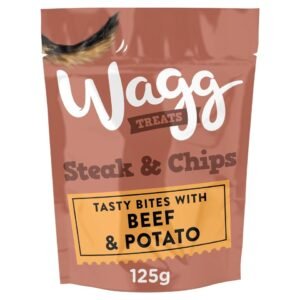 Wagg Dog Treats Steak & Chips 125g | UK Seller product pack