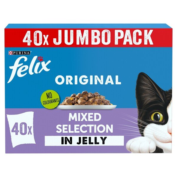 FELIX Original Mixed Selection in Jelly Wet Cat Food 40x85g | UK Seller product pack