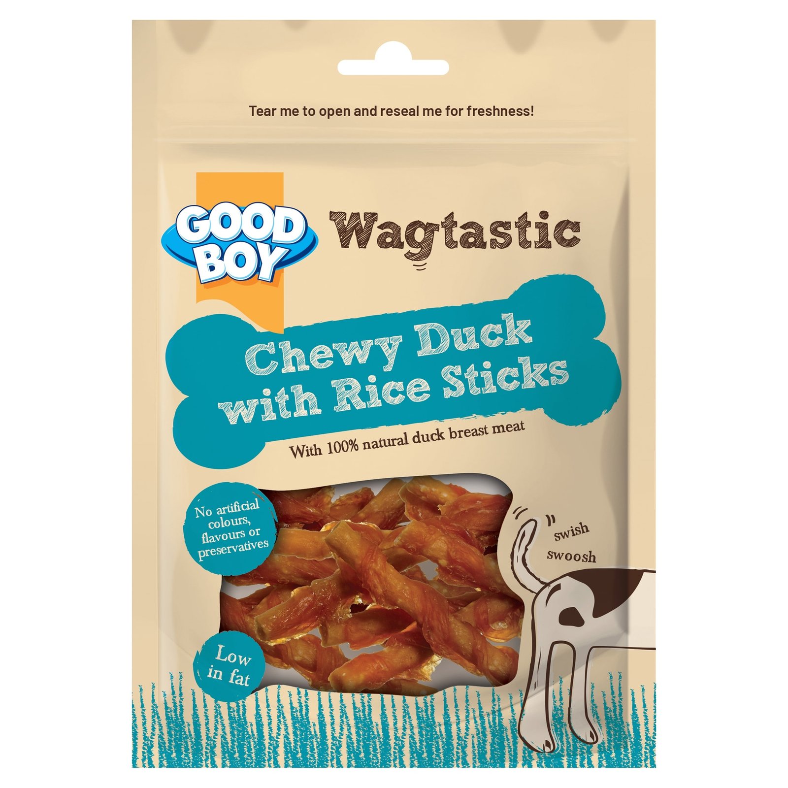 Good Boy Wagtastic Duck with Rice Dog Treats 60g | UK Seller product pack