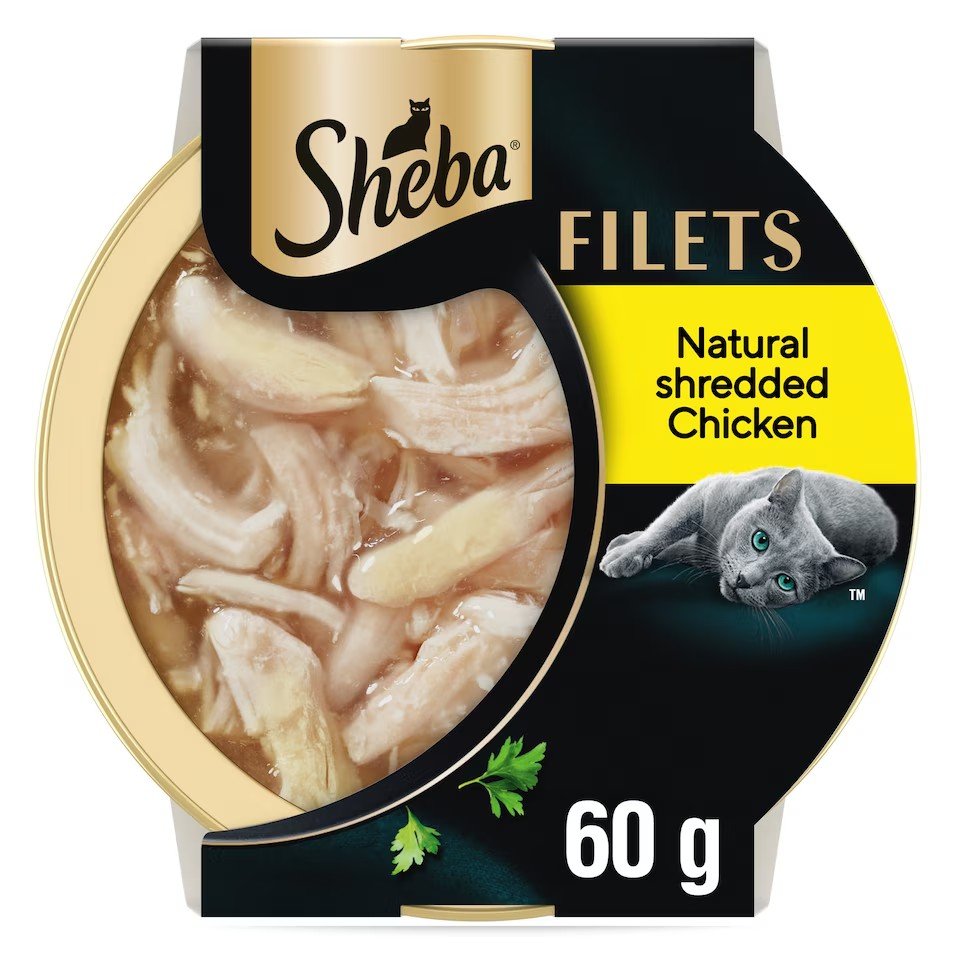 SHEBA Filets Adult Wet Cat Food Tray with Chicken in Gravy 60g | UK Seller product pack