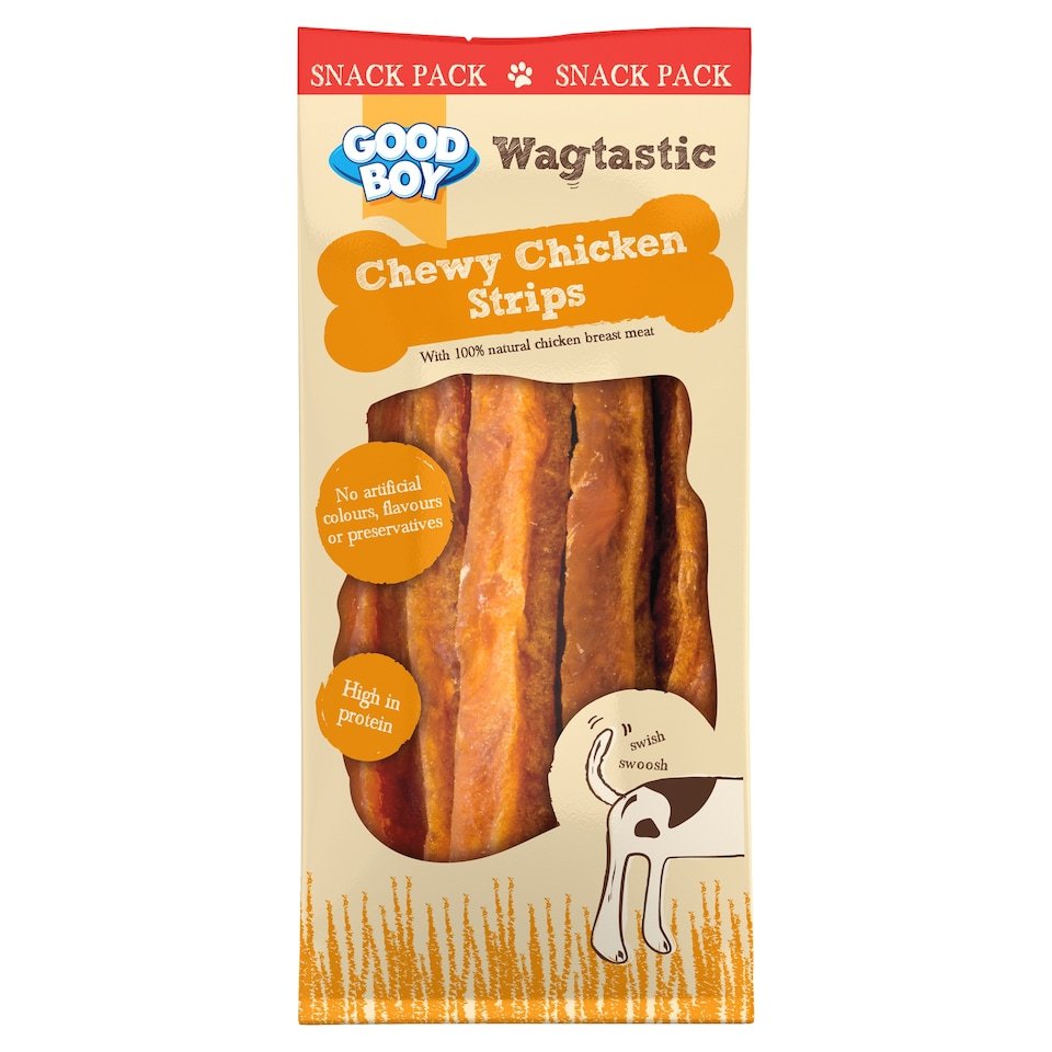 Good Boy Wagtastic Chewy Chicken Strips 30g | UK Seller product pack