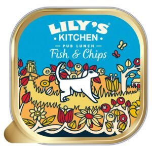 Lily's Kitchen Fish and Chips with Potatoes and Dill for Dogs 150g | UK Seller product pack