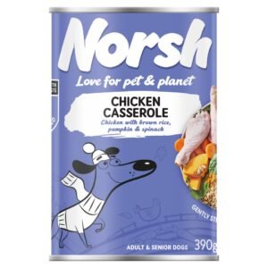 Norsh Chicken Casserole with Brown rice, pumpkin & Spinach Dog Food 390g | UK Seller product pack