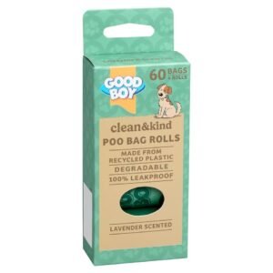 Good Boy Degradable Poo Bag Rolls Lavender Scented 60 Bags | UK Seller product pack