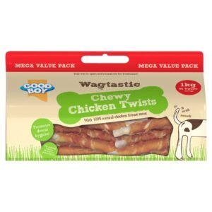 Good Boy Wagtastic Chicken Twists Dog Treats Mega Value Pack 1kg | UK Seller product pack