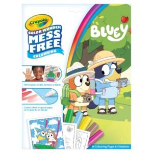 Crayola Colour Wonder Bluey Colouring Set, 18 Pages & 5 Markers | UK Seller