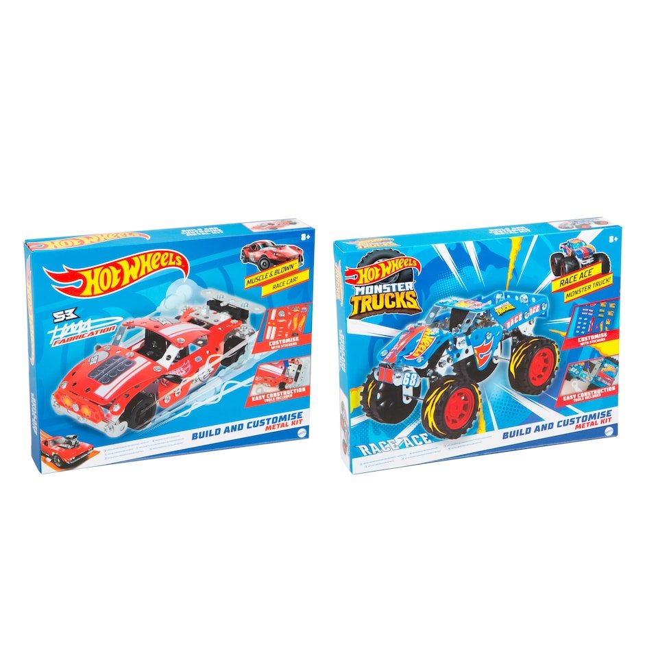 Hot Wheels Build & Customise Metal Vehicle Kit, Assorted | UK Seller